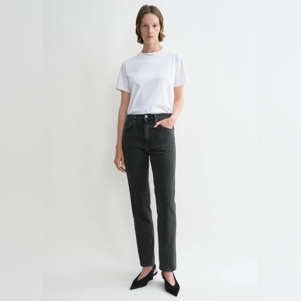 NWT Toteme Twisted Seam Denim Jeans Grey Sz 24